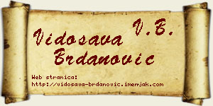 Vidosava Brdanović vizit kartica